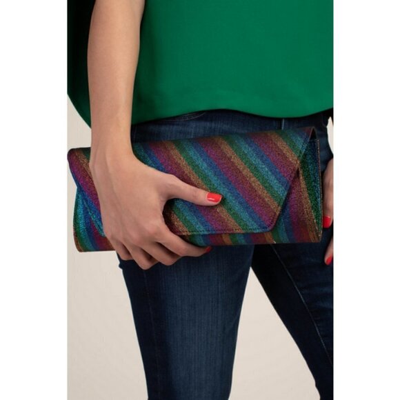 💕TRINA TURK💕 Rainbow Lola Clutch ~ Multi-Color NWT
